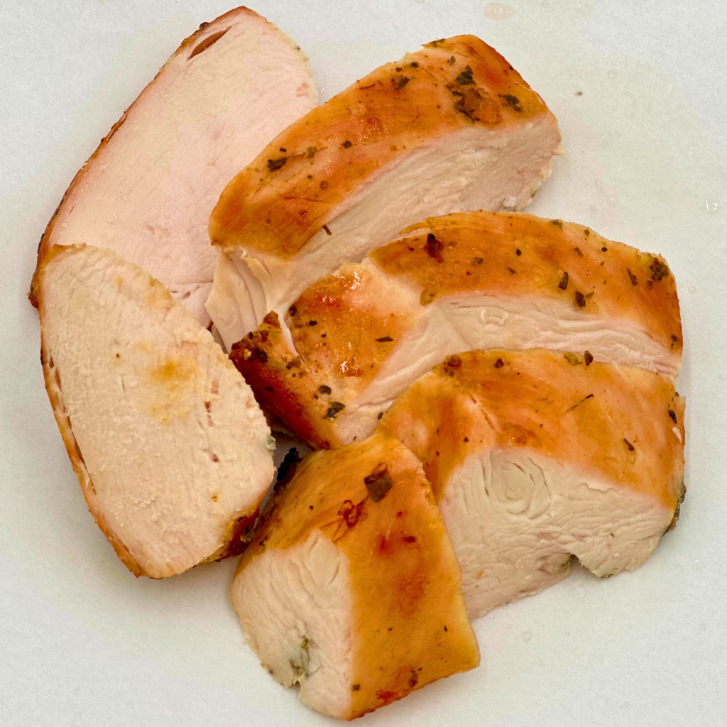 Tagliata di petto di pollo a bassa temperatura